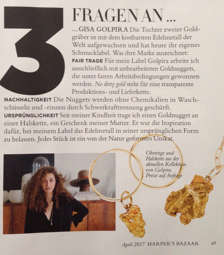 Gisa Golpira got featured in Harper's Bazaar