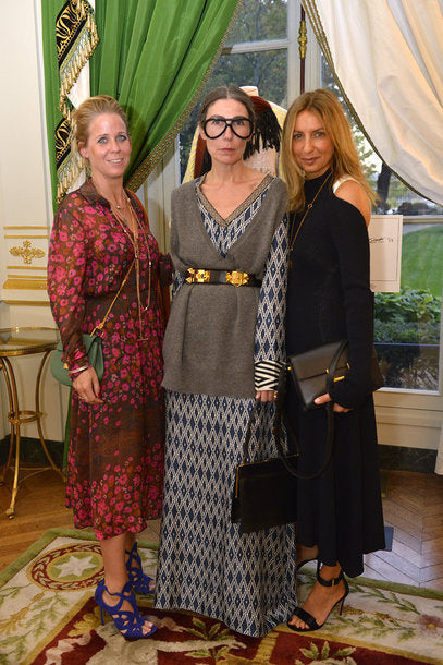 Designerin Antonia Zander, Veronique Tristram, Fashion Director Glamour, und Sue Giers (Closed) Golpira 