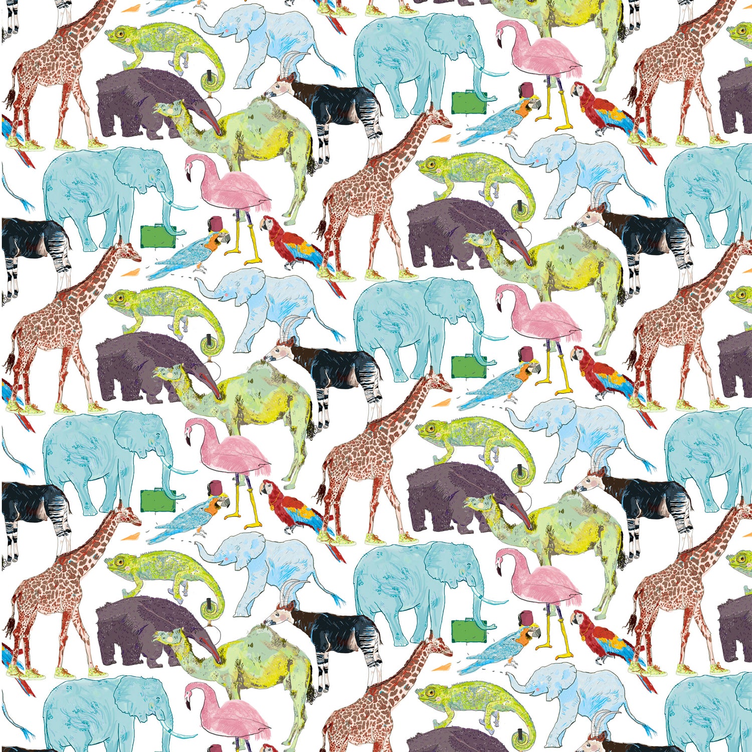 Liberty Tana Lawn Fabric scrap pack Queue for the Zoo and Dinasaurs 100% cotton 