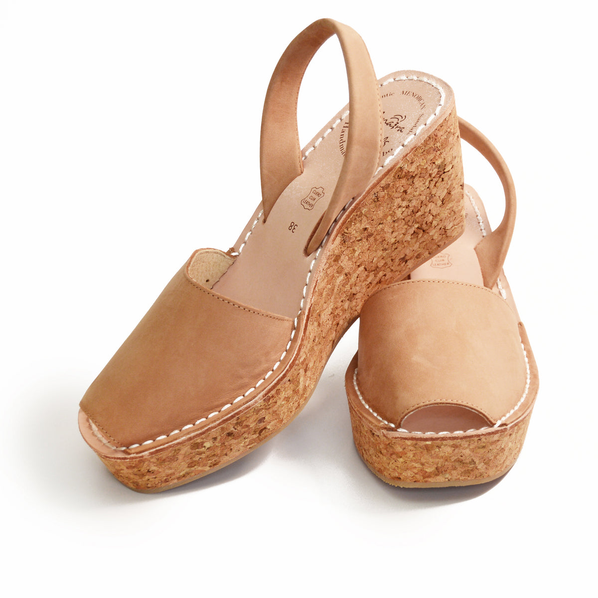 tan cork wedge sandals