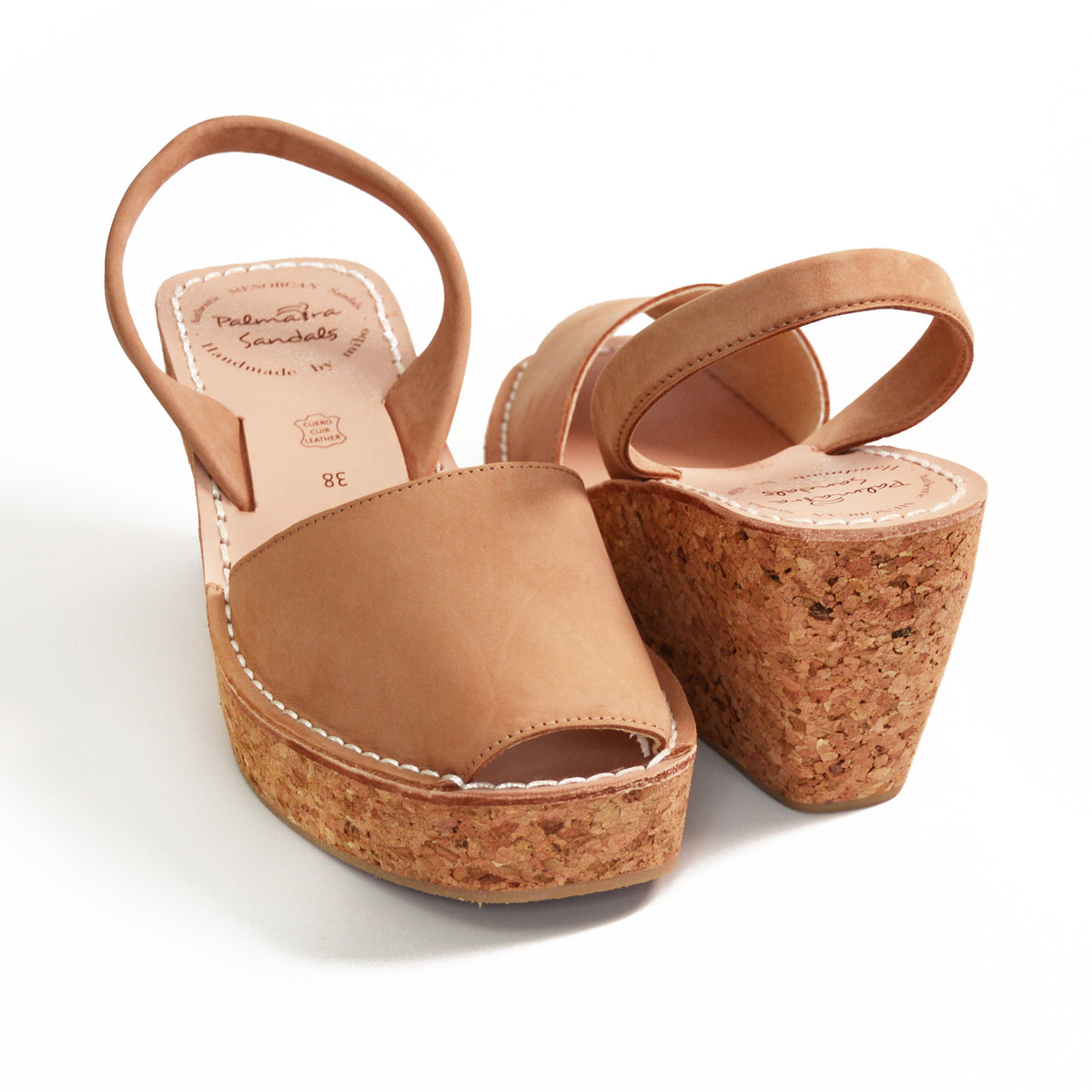 tan cork wedge sandals