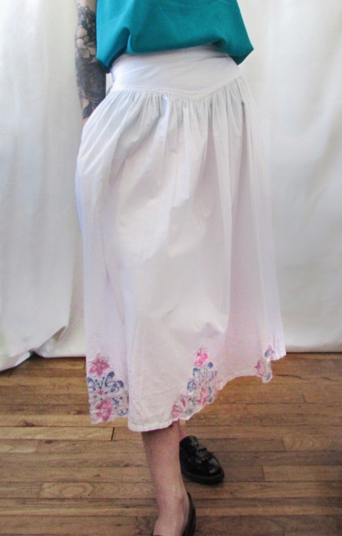 Cotton skirt with vintage 80s 