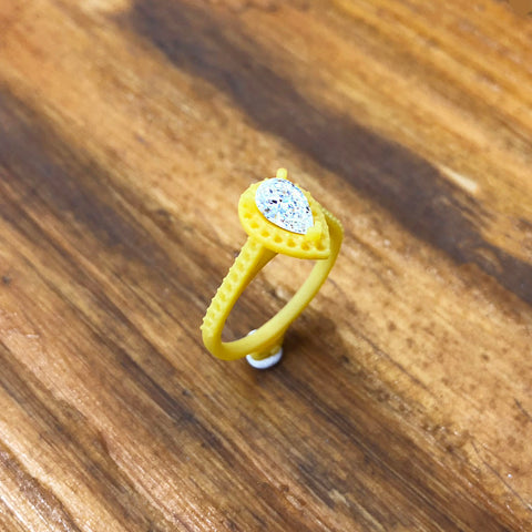 Bespoke Pear Diamond Halo Engagement Ring
