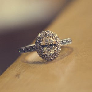 platinum oval diamond halo engagement ring