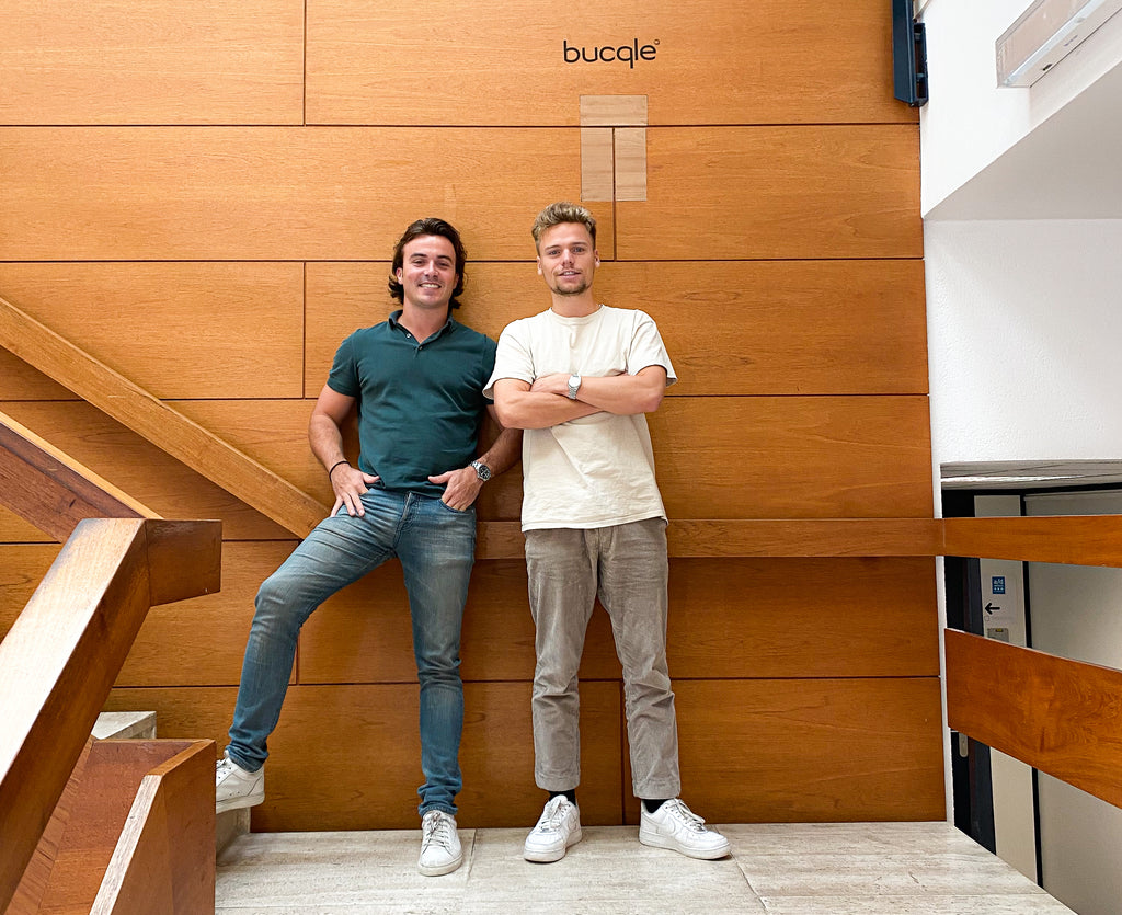 The Founder and cofounder of bucqle daan van der lecq and jasper van stas