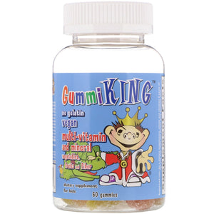 Gummi King, Multi-Vitamin and Mineral, Vegetables, Fruits and Fiber, For Kids, 60 Gummies