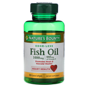 Nature's Bounty, Fish Oil, Triple Strength, 1400 mg, 39 Coated Softgels