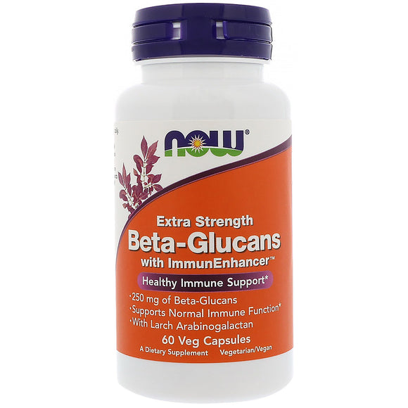 Now Foods, Beta-Glucans with immunenhancer, extra strength 250mg 60veg caps