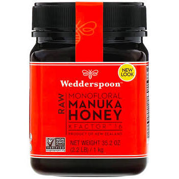 Wedderspoon, Raw Monofloral Manuka Honey, KFactor 16, 2.2 lb (1 kg)