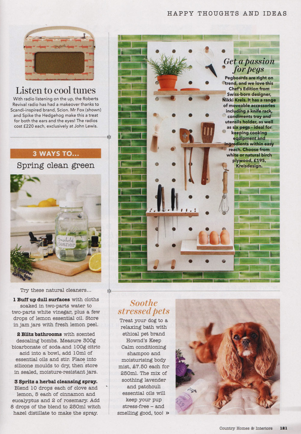 Country Homes & Interiors featuring Chef's Edition Pegboard