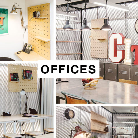 Office fit-outs with custom bespoke pegboards by Kreisdesign