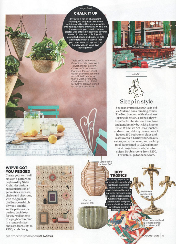 Real Homes Magazine features our latest patterned pegboard collection - with the 3D pattern printed birch plywood pegboard