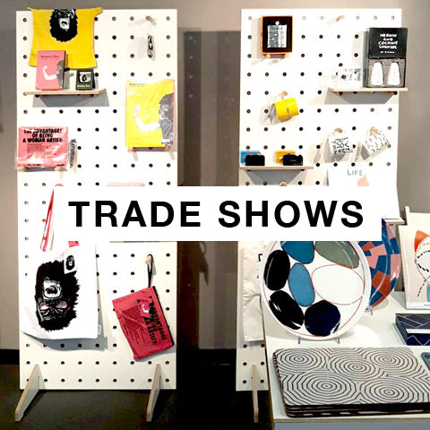 Trade shows exhibitions with bespoke freestanding pegboards by Kreisdesign