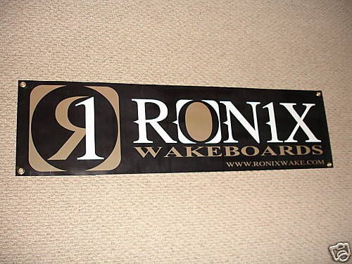 15"  Wakeboard With 2 RONIX Stickers Decals 2013 RONIX BANNER BLUE 48" 