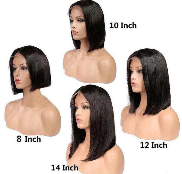 Short BOB Brazilian Remy Straight Human Hair Wig
