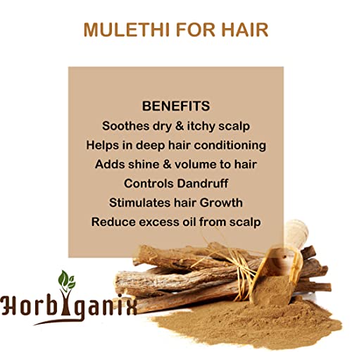 Horbiganix Mulethi Powder for Hair growth, Skin Care & Body | 200 gram –  
