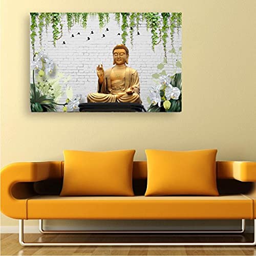 Astha Digital Devotional Buddha Wallpaper Wall Stickers PVC Self Adhes –  