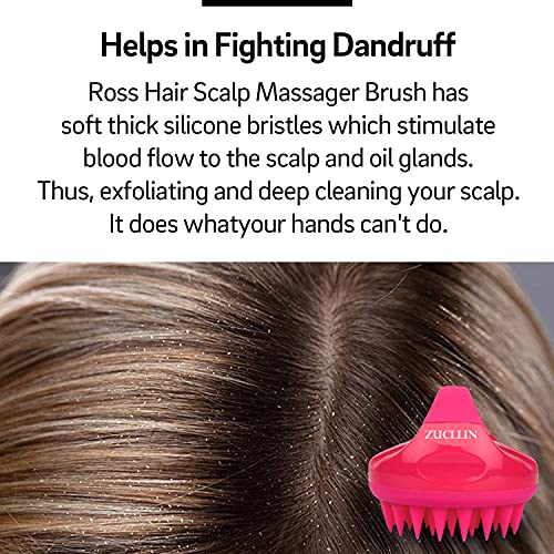 ZUCLLIN®️ Shampoo Brush Silicon Scalp Massager Hair Brush Wet Dry Comb –  