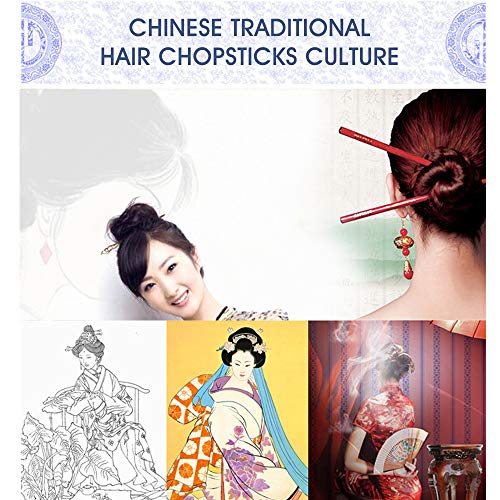24 Pieces Chinese Hair Sticks Handmade Vintage Women Girl Hair Chopsti –  