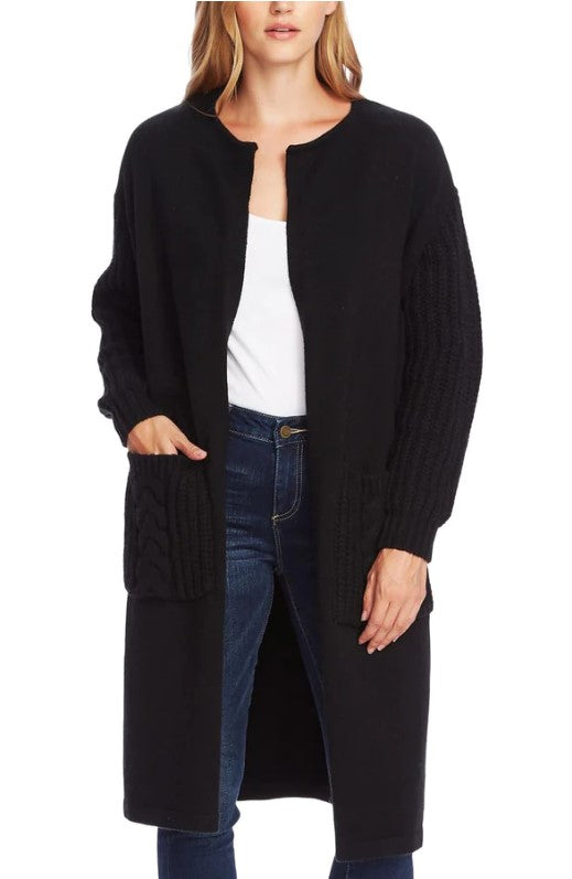 VINCE CAMUTO Women's Mixed Knit Open Front Cardigan Jumper – Price Lane  Clearance
