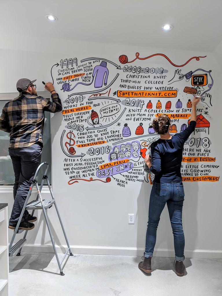 Brainstorm Sh*t That I Knit Mural - November 2018