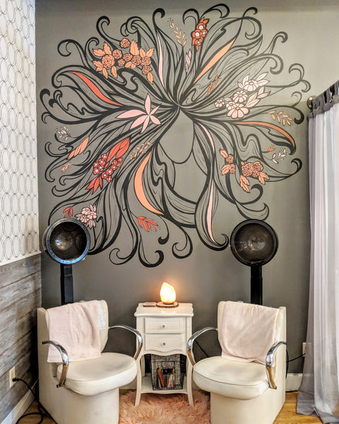 Brainstorm Floral Salon Mural 2018