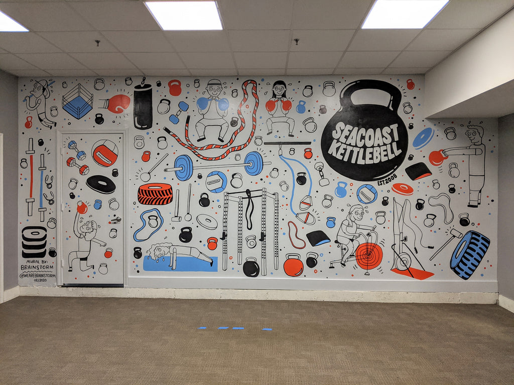Seacoast Kettlebell Gym Mural by Brainstorm - Dover, NH 2020