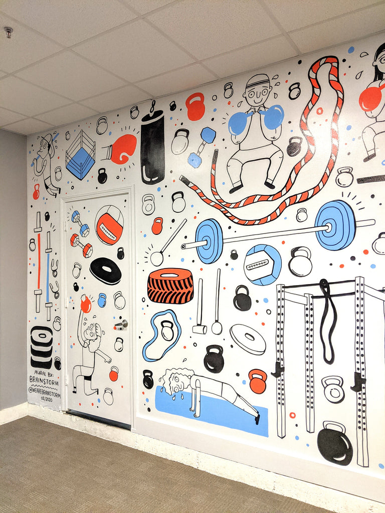 Seacoast Kettlebell Gym Mural by Brainstorm - Dover, NH 2020
