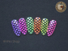 2mm Neon Yellow Round Dots Glitter / Nail Art Craft