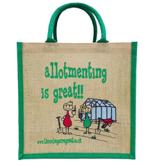 Allotmenting is Great Jute Shopping Bag