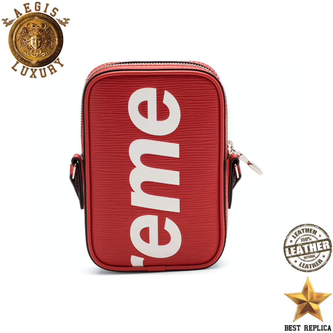 LOUIS VUITTON X SUPREME DANUBE RED EPI CROSSBODY BAG - CRTBLNCHSHP