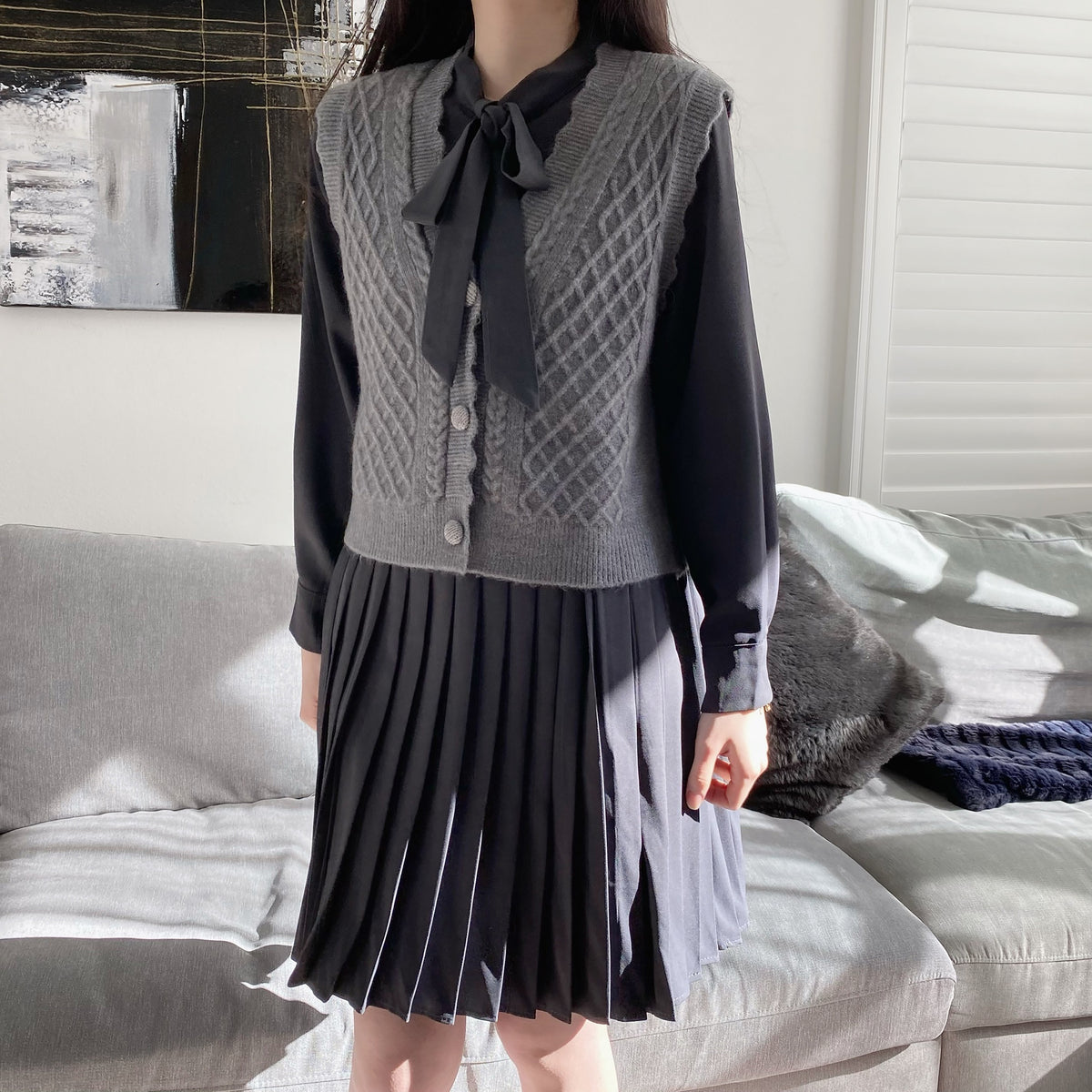 安い販アイテム JILTU ジルチュ pleats ribbon dress - レディース