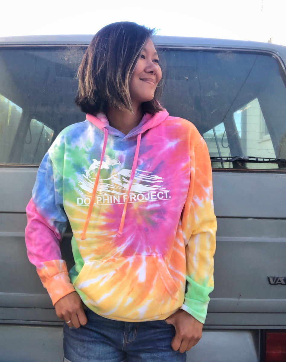 Unisex Dolphin Project Original Logo Tie Dye Pullover Hoodie