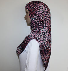 Firdevs Practical Hijab 2 piece al amirah pink lattice