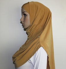 Firdevs Practical Amirah Hijab Scarf Praktik Esarp Mustard Yellow Orange