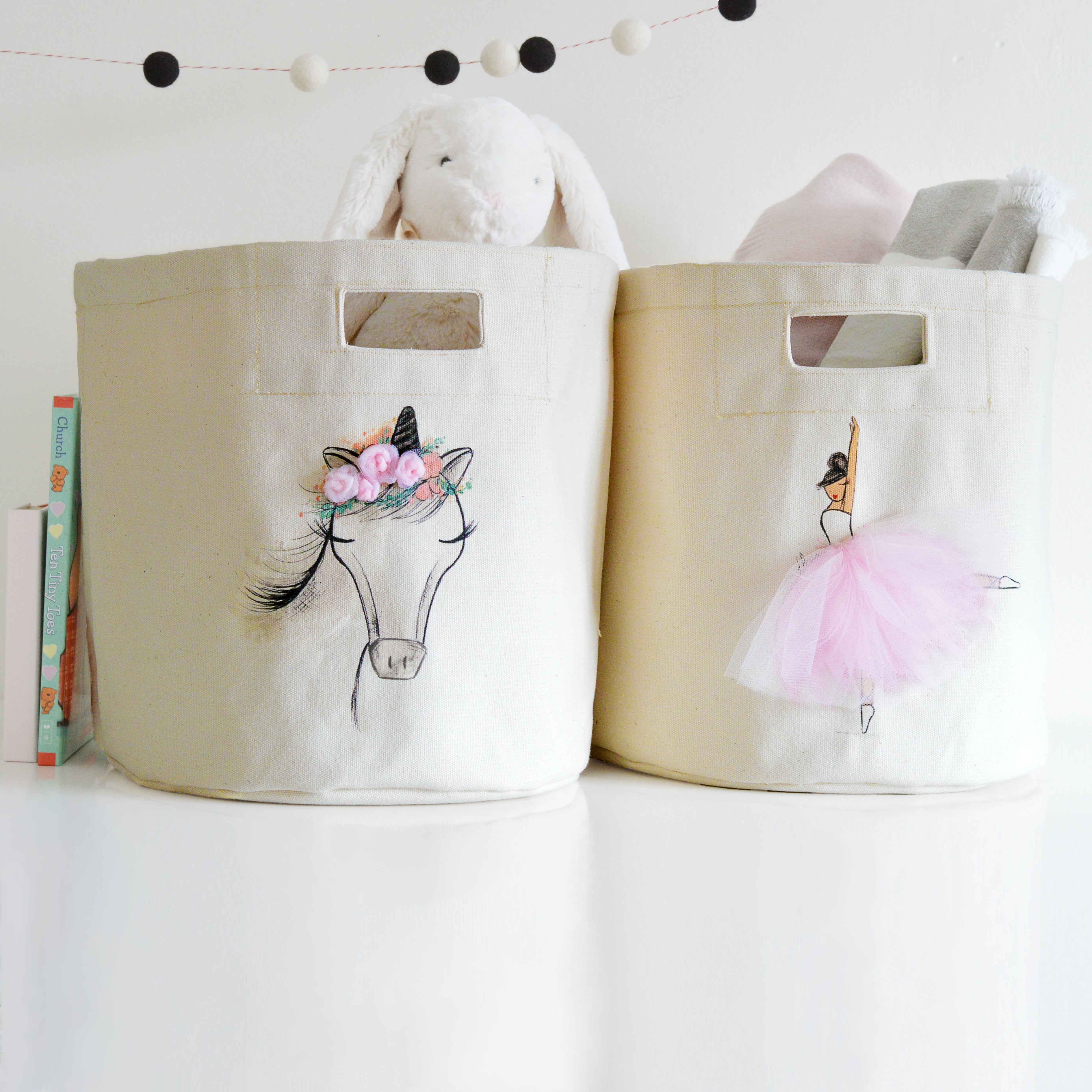 girl storage bins