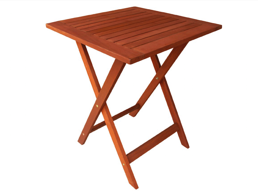 Yarra Table  Small Square Folding Outdoor Timber Table  Small Table 