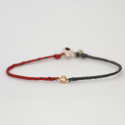 Braided Diamond Friendship Bracelets in Solid Gold