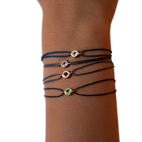 Gemstone friendship bracelets by Vivien Frank Designs