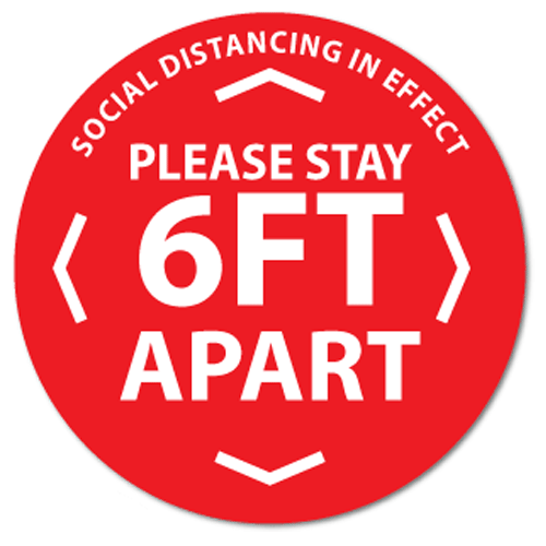 Please Stay 6 Feet Apart Floor Decals | Social Distancing Signs Canada