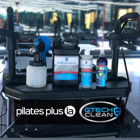 Pilates Plus L.A. uses GTech Clean disinfectant spray and disinfectant fogger