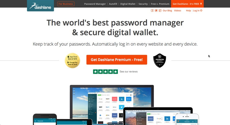 Dashlane password screenshot to protect yourself from identity theft