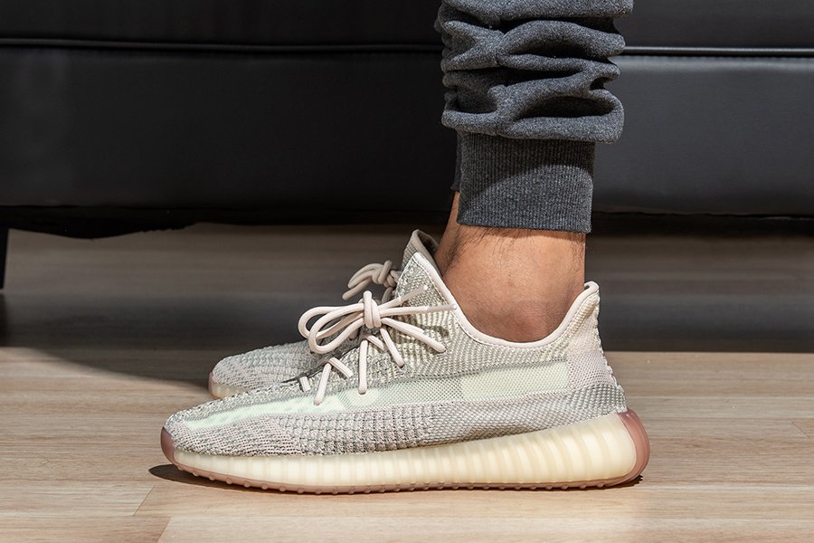 yeezy 350 v2 citrin on feet cheap online