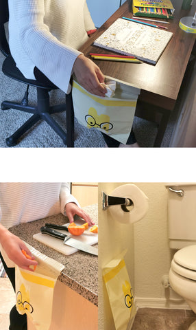 multipurpose stick on trash bag for office kitchen bathroom