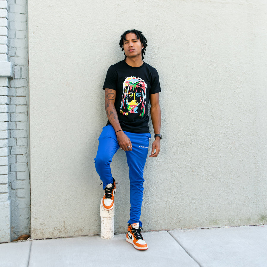 “Abstract Jesus” Tee (Black/Colorful)