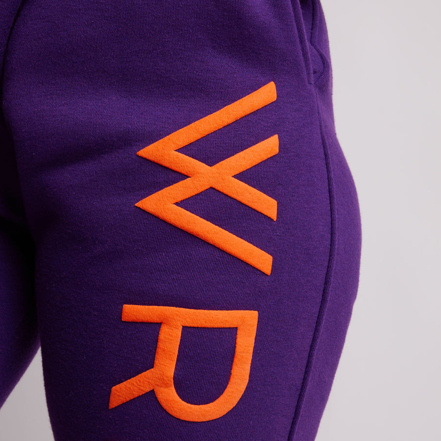Puff Print Straight Leg Sweatpants (Purple/Orange)