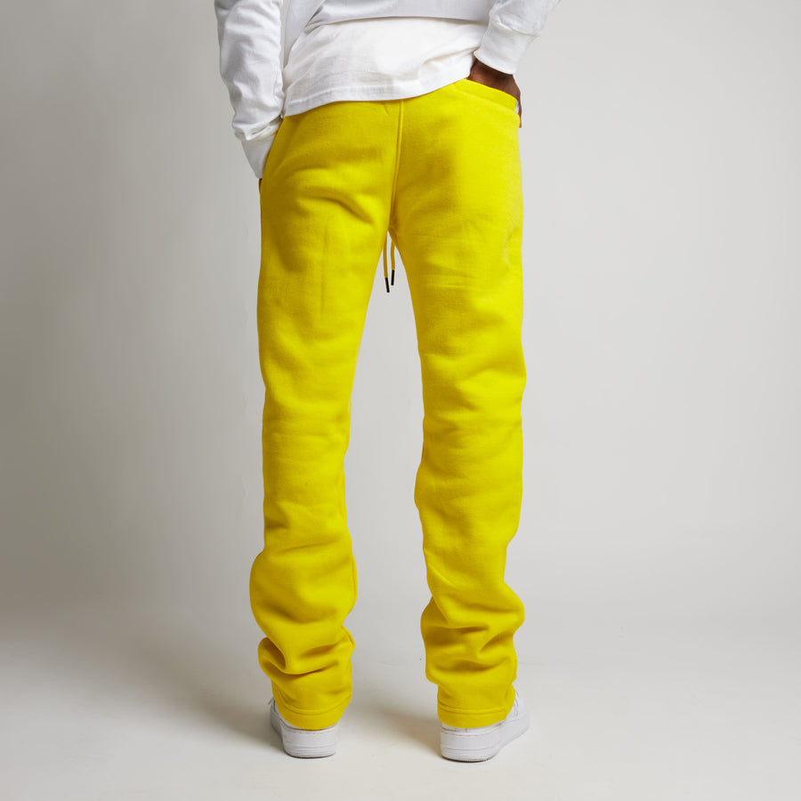 Puff Print Straight Leg Sweatpants (Yellow/Black)