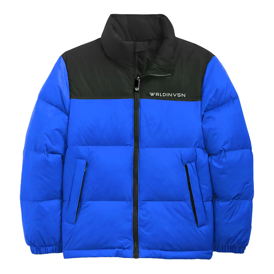 Colorblock Puffer Jacket (Royal Blue)