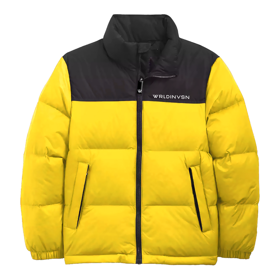 Colorblock Puffer Jacket (Yellow)