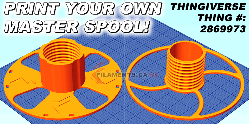 EconoFil Refill 3d printer filament 3d printed master spool STL thingiverse Canada